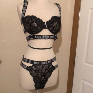 Two piece bra and thong set